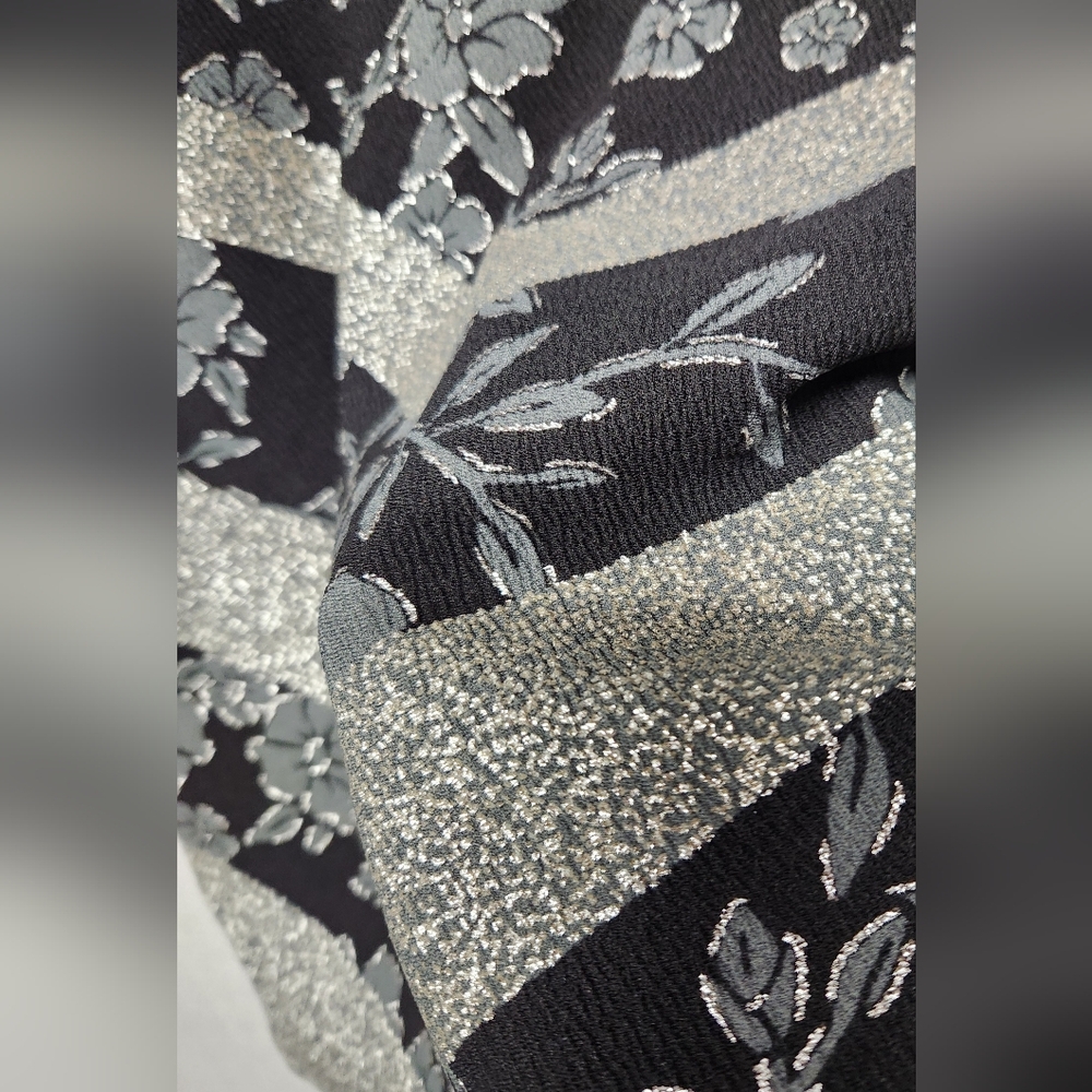 LULAROE- Black/Silver Patterned Long-sleeve Dressy Dress- Women's Size Small - Picture 5 of 7